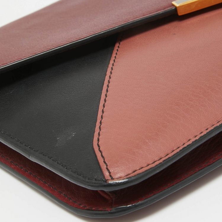 Pre Owned Fendi Multicolor Leather 2Jours Envelope Clutch