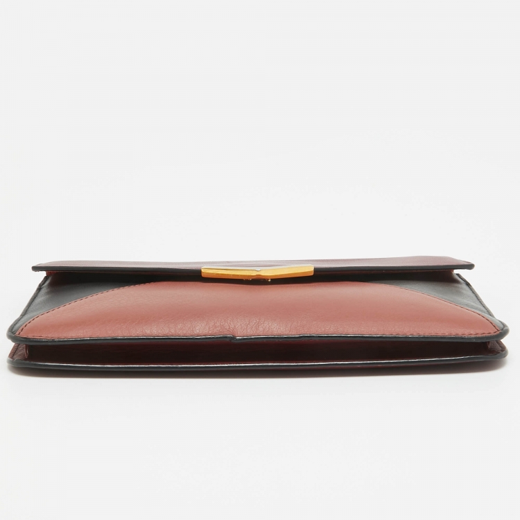 Pre Owned Fendi Multicolor Leather 2Jours Envelope Clutch