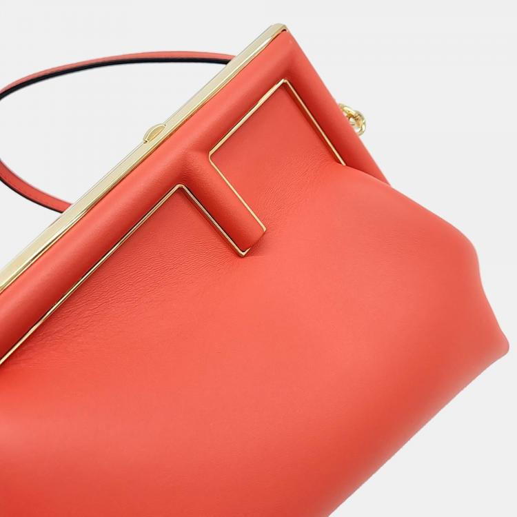 Pre Owned Fendi leather First Small Crossboody Bag