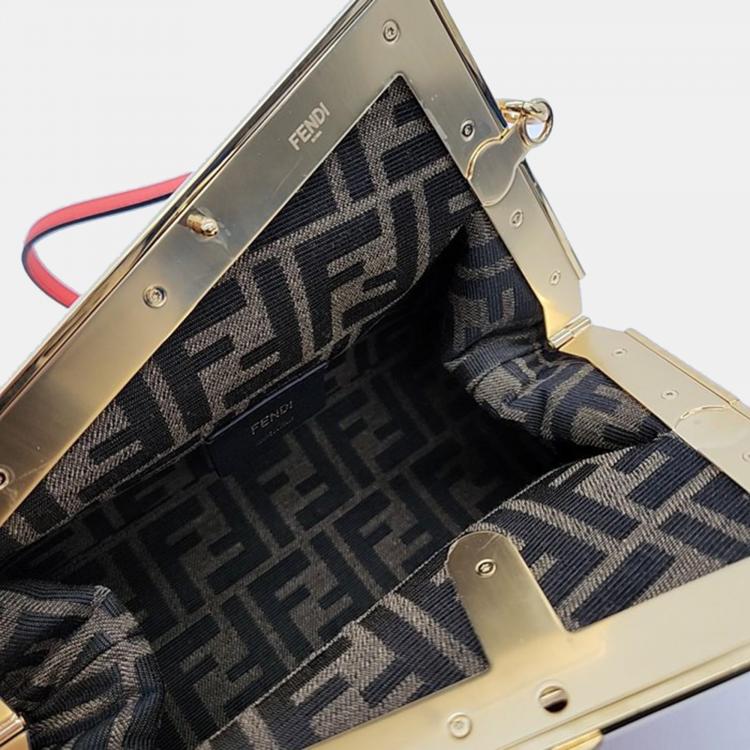 Pre Owned Fendi leather First Small Crossboody Bag