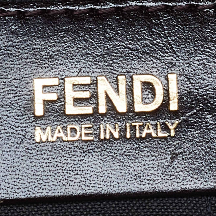 Pre Owned Fendi Tobacco Zucca Canvas and Leather Maxi Baguette Flap Shoulder Bag