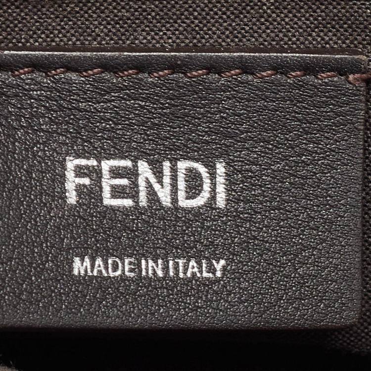 Pre Owned Fendi Beige Raffia and Leather Mini Flowerland By The Way Shoulder Bag