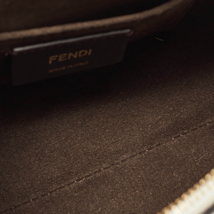 Pre Owned Fendi Off White Python and Leather Mini By The Way Bag