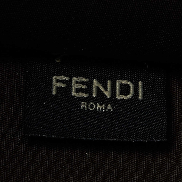 Pre Owned Fendi Beige/Brown Canvas and Leather Medium Sunshine Tote