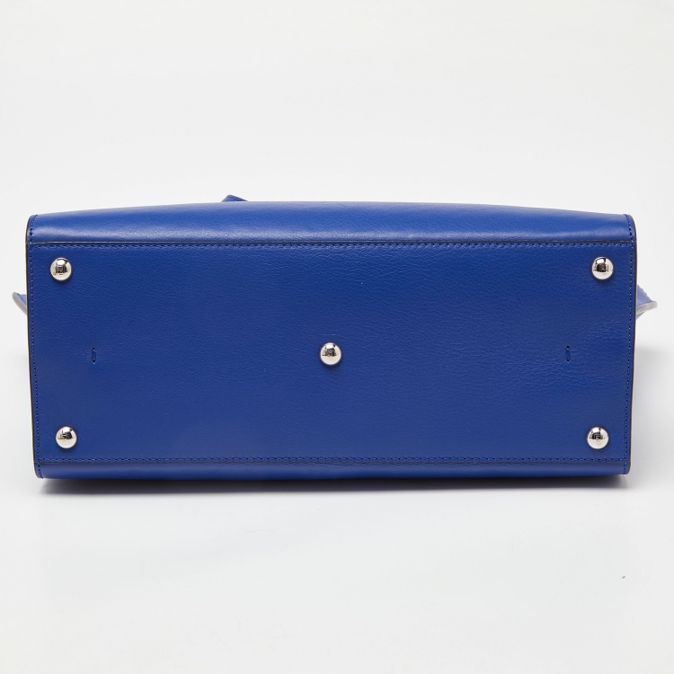 Pre Owned Fendi Blue Leather Medium 3Jours Tote