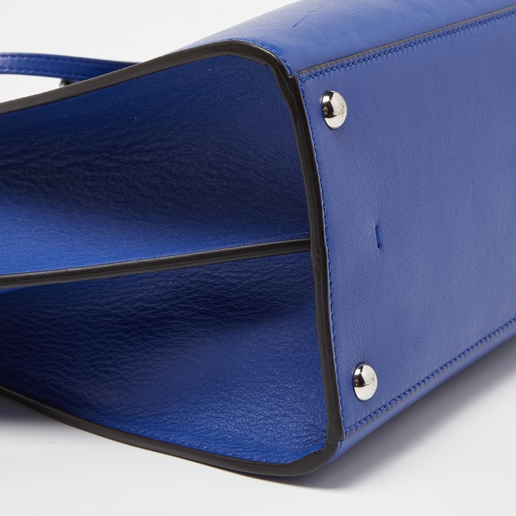 Pre Owned Fendi Blue Leather Medium 3Jours Tote
