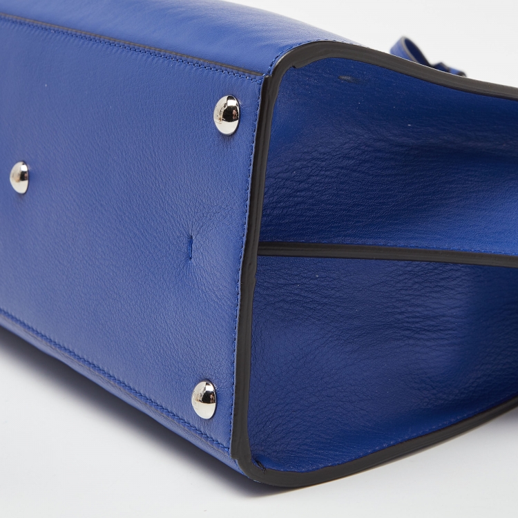 Pre Owned Fendi Blue Leather Medium 3Jours Tote