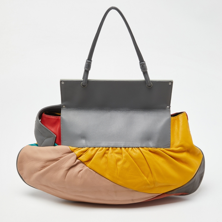 Pre Owned Fendi Multicolor Leather To You Convertible Top Handle Bag