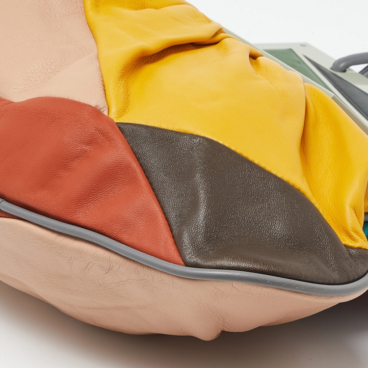 Pre Owned Fendi Multicolor Leather To You Convertible Top Handle Bag