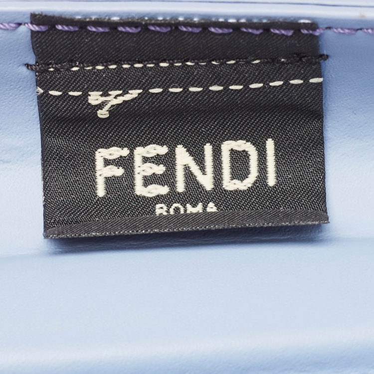 Pre Owned Fendi Light Blue Plastic Medium Basket Tote