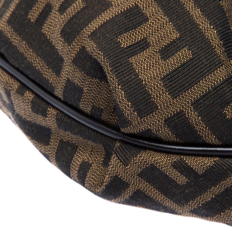 Pre Owned Fendi Tobacco Zucca Canvas Chef Chain Hobo
