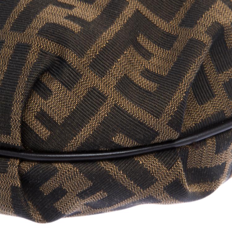 Pre Owned Fendi Tobacco Zucca Canvas Chef Chain Hobo