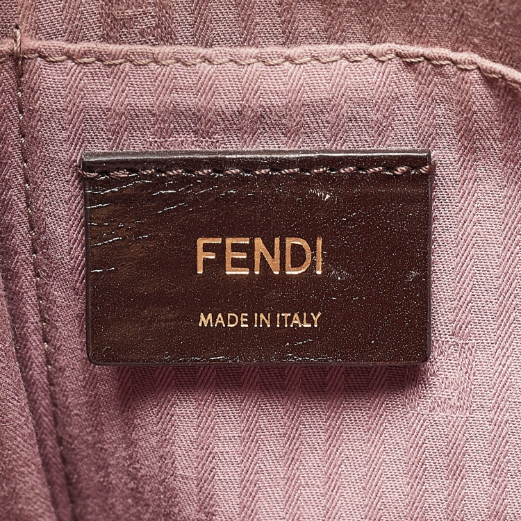 Pre Owned Fendi Lilac Leather Medium 2Jours Tote