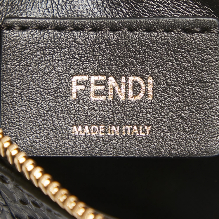 Pre Owned Fendi Black Python Fendigraphy Hobo