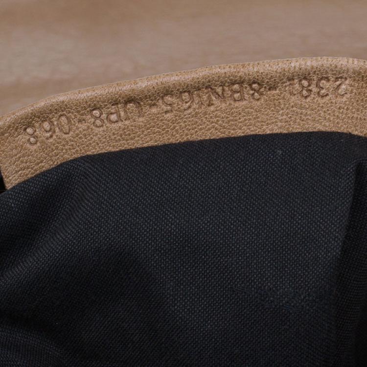 Pre Owned Fendi Brown Leather Patent Trim B Bag