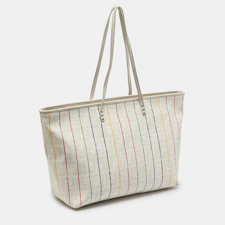 Pre Owned Fendi Multicolor Zucca Coated Canvas Spalmati Roll Shopper Tote