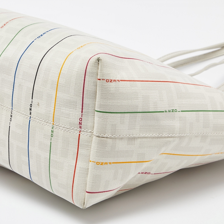 Pre Owned Fendi Multicolor Zucca Coated Canvas Spalmati Roll Shopper Tote