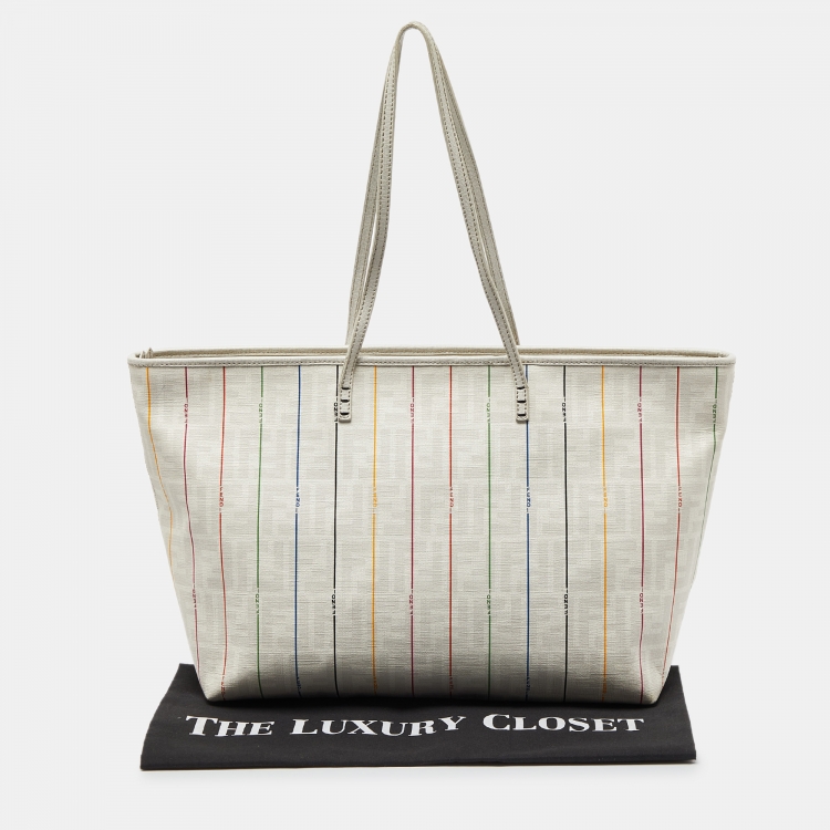 Pre Owned Fendi Multicolor Zucca Coated Canvas Spalmati Roll Shopper Tote