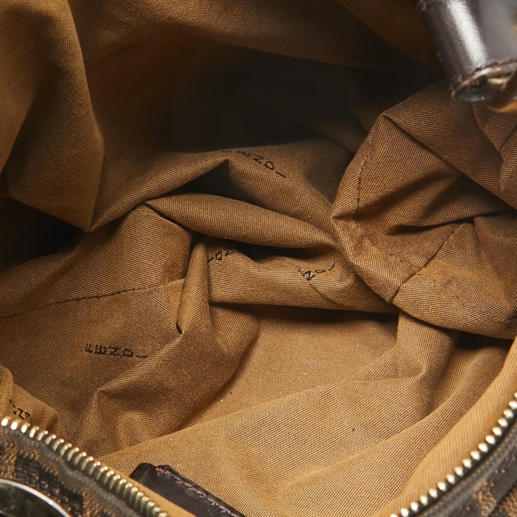 Pre Owned Fendi Tobacco Zucca Canvas and Leather Chef Hobo