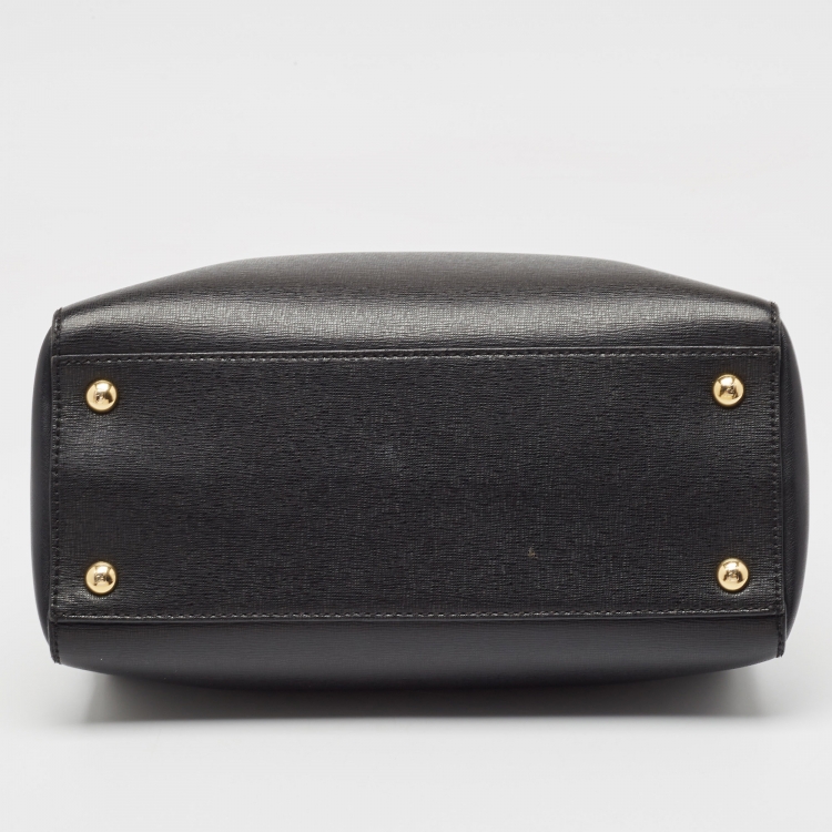 Pre Owned Fendi Black Leather Petite Sac 2jours Tote