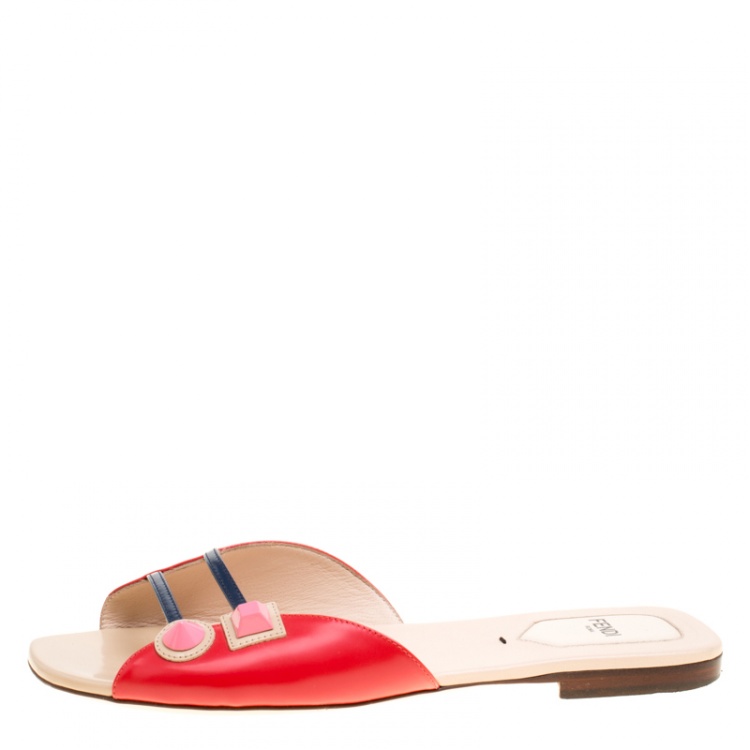 Fendi slides red hot sale