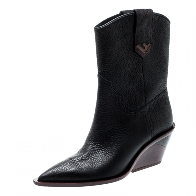 fendi pointed toe cowboy booties