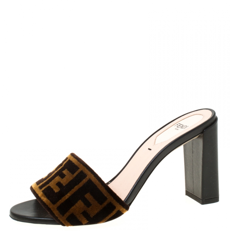 fendi heeled mules