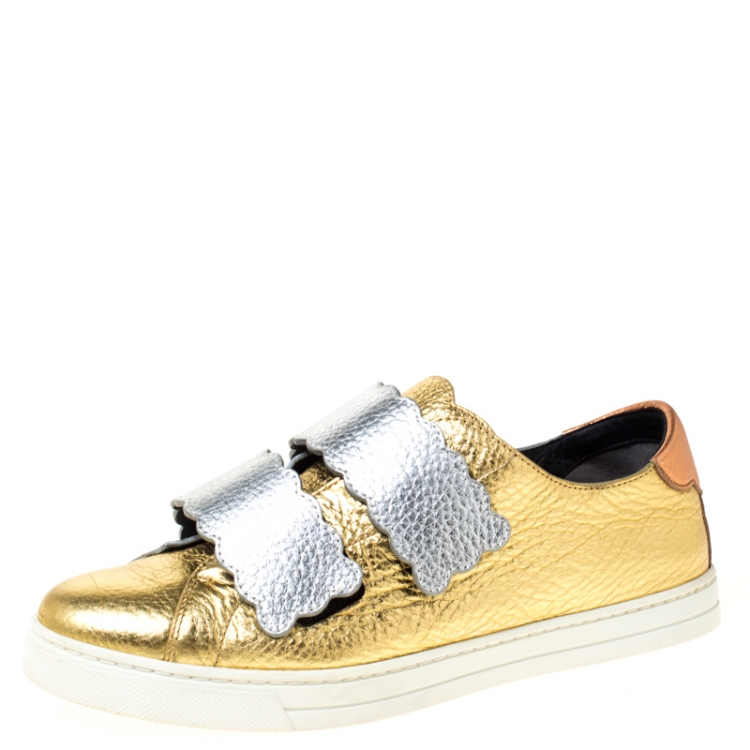 fendi metallic sneakers