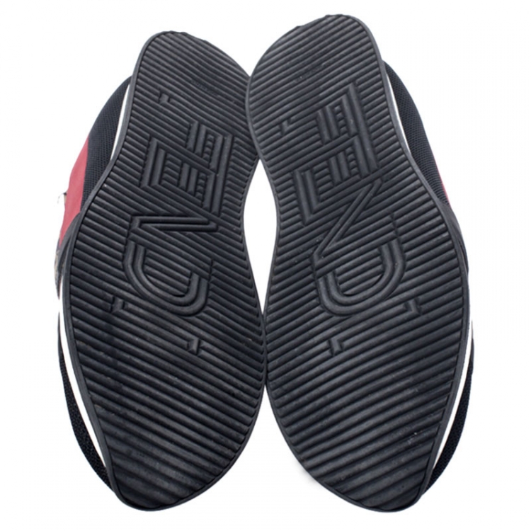 Pre Owned Fendi Multicolor Stretch Mesh Slip On Sneakers Size 38