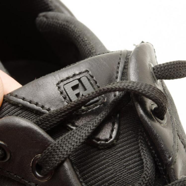 Pre Owned Fendi Black Zucca Monogram Sneakers Size 37.5