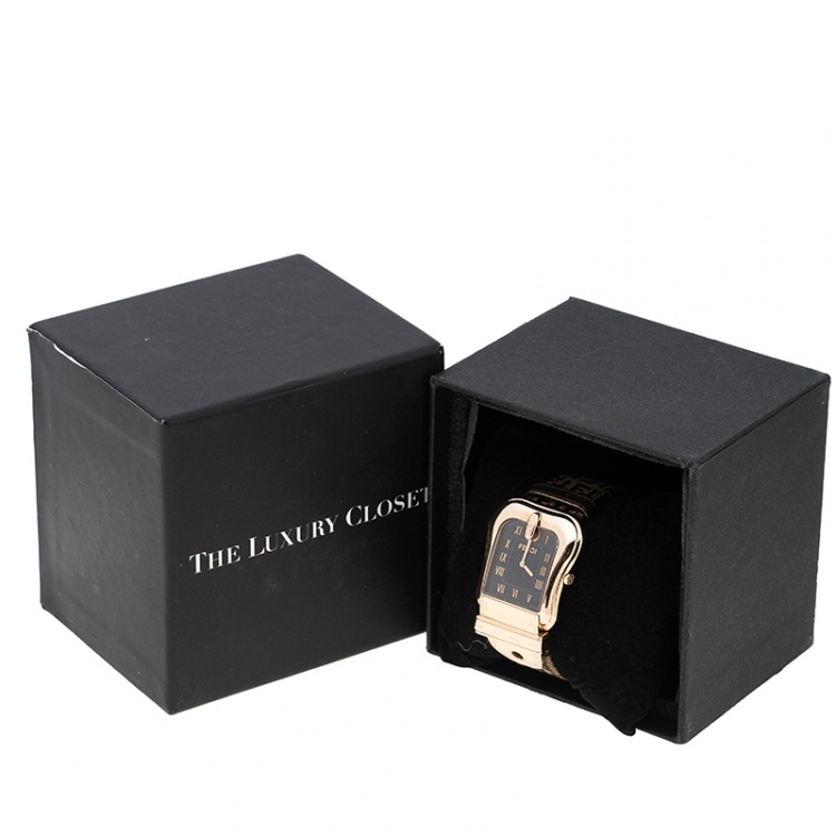 Pre Owned Fendi Black Zucca Canvas B. Fendi Women's Wristwatch 33 mm
