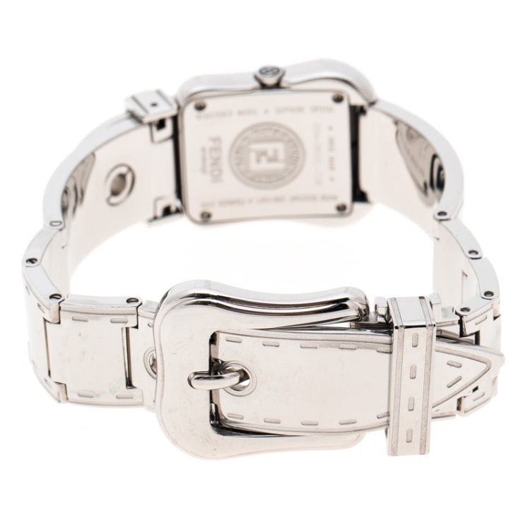 Pre Owned Fendi Black Stainless Steel B.Fendi 3800L Women's Wristwatch 23 mm