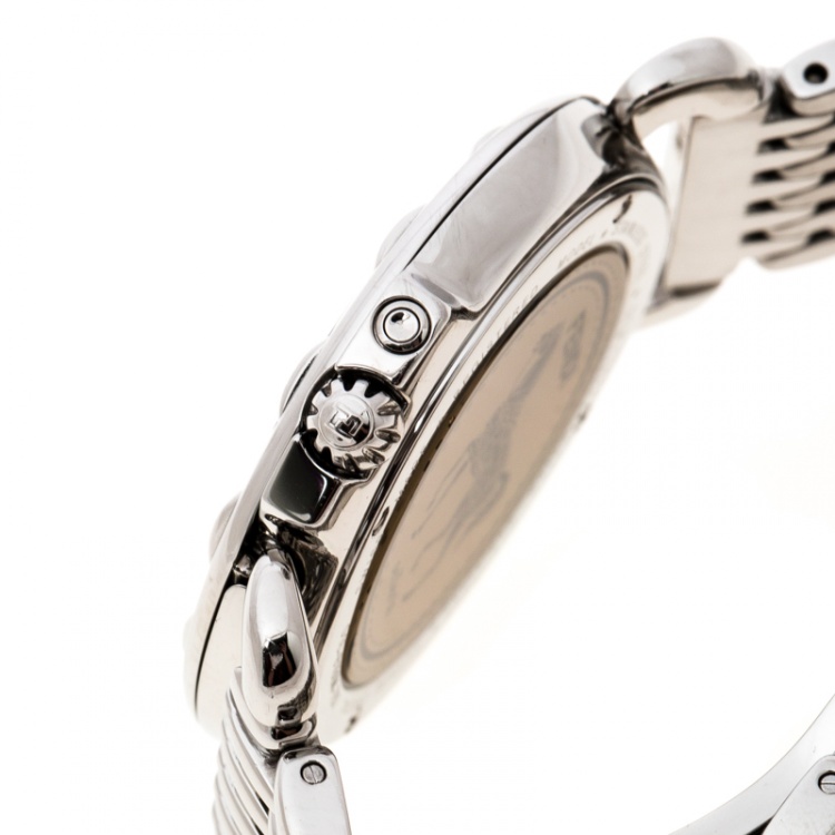 مملوكة مسبقًا Fendi Brown Stainless Steel Selleria 8100M Women's Wristwatch 37 mm