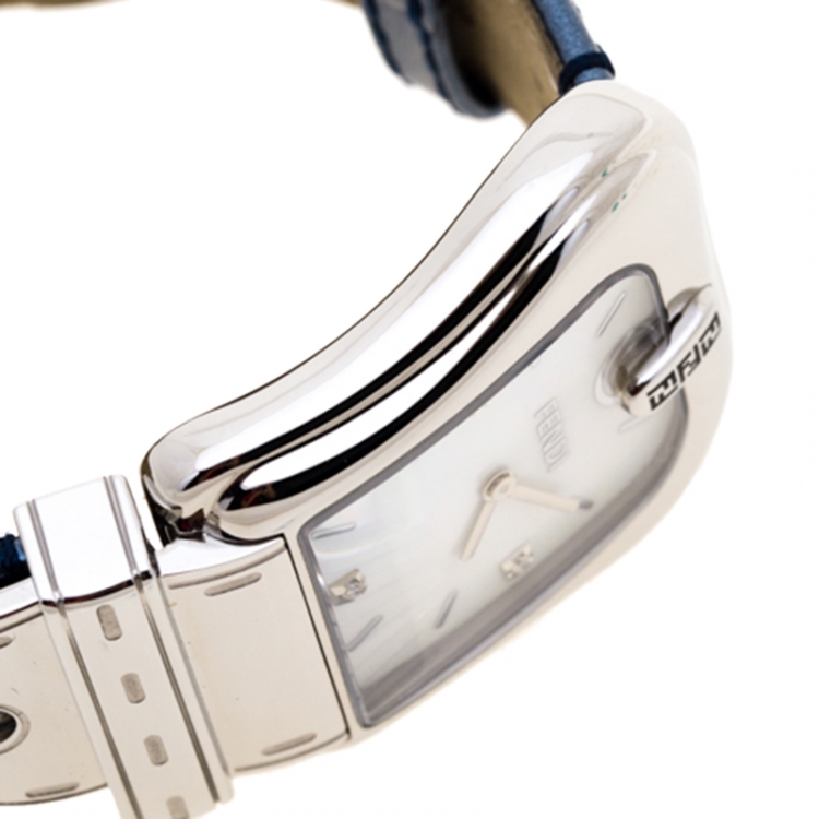 Pre Owned Fendi Mother of Pearl Stainless Steel B.Fendi 3800G Women's Wristwatch 33 mm