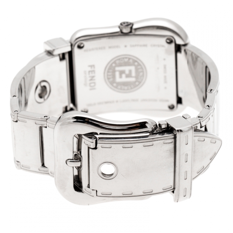 Pre Owned Fendi Black Stainless Steel B.Fendi 3800G Women's Wristwatch 33 mm