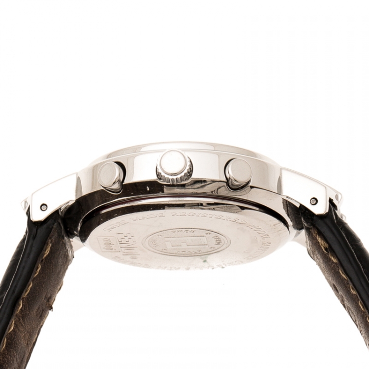 Pre Owned Fendi White Stainless Steel 4500L Chronograph Women's Wristwatch 32 mm