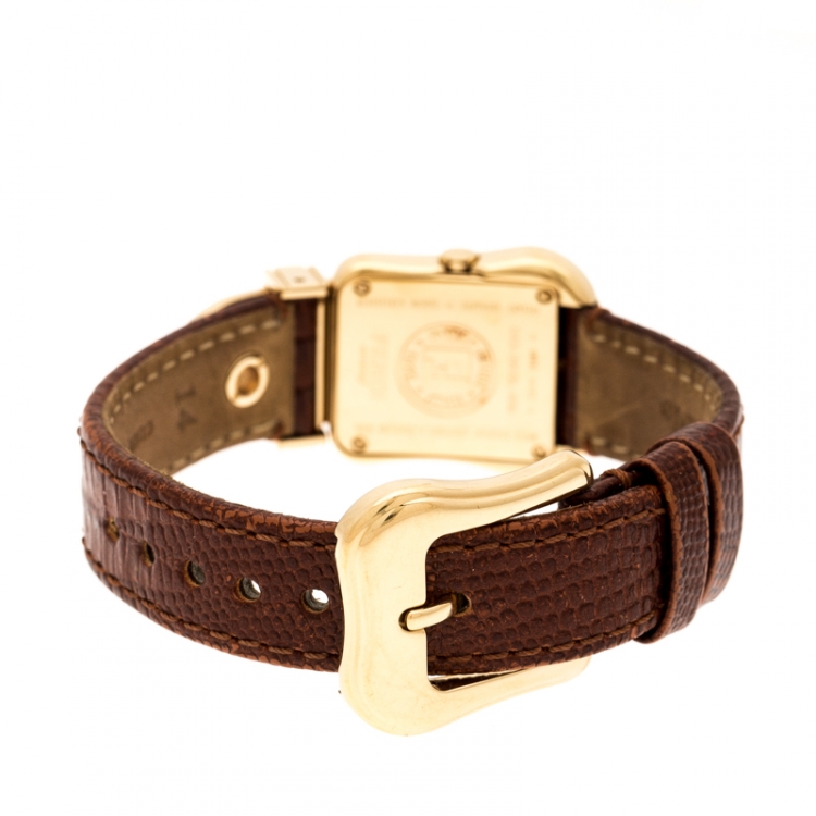 مملوكة مسبقًا Fendi White Mother of Pearl Gold Plated Stainless Steel B.Fendi 3800L Women's Wristwatch 23 mm
