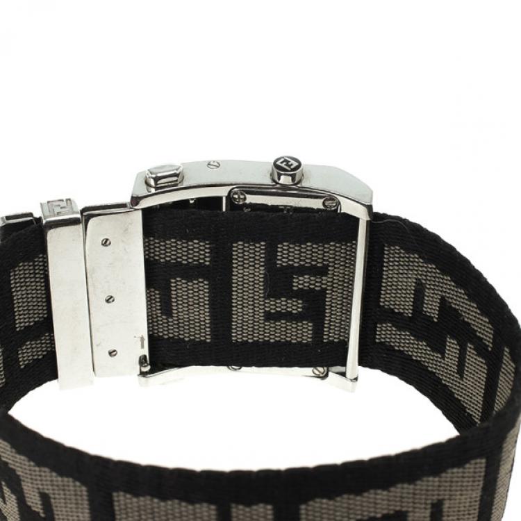 Pre Owned Fendi Cream Zip Code Womens Wristwatch 32 MM