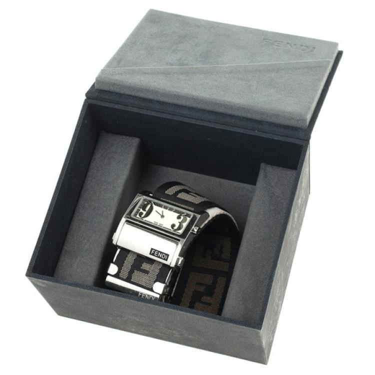 Pre Owned Fendi Cream Zip Code Womens Wristwatch 32 MM