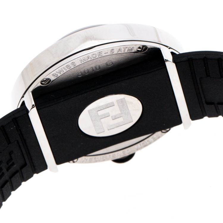 Pre Owned Fendi Black Stainless Steel 8010 G Women's Wristwatch 36MM