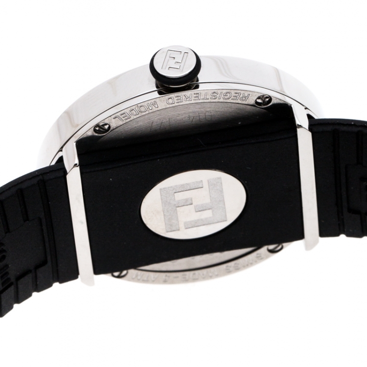 Pre Owned Fendi Black Stainless Steel 8010 G Women's Wristwatch 36MM