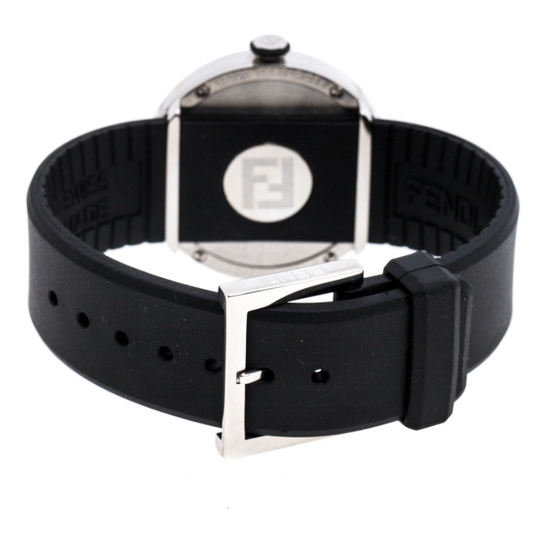 Pre Owned Fendi Black Stainless Steel 8010 G Women's Wristwatch 36MM