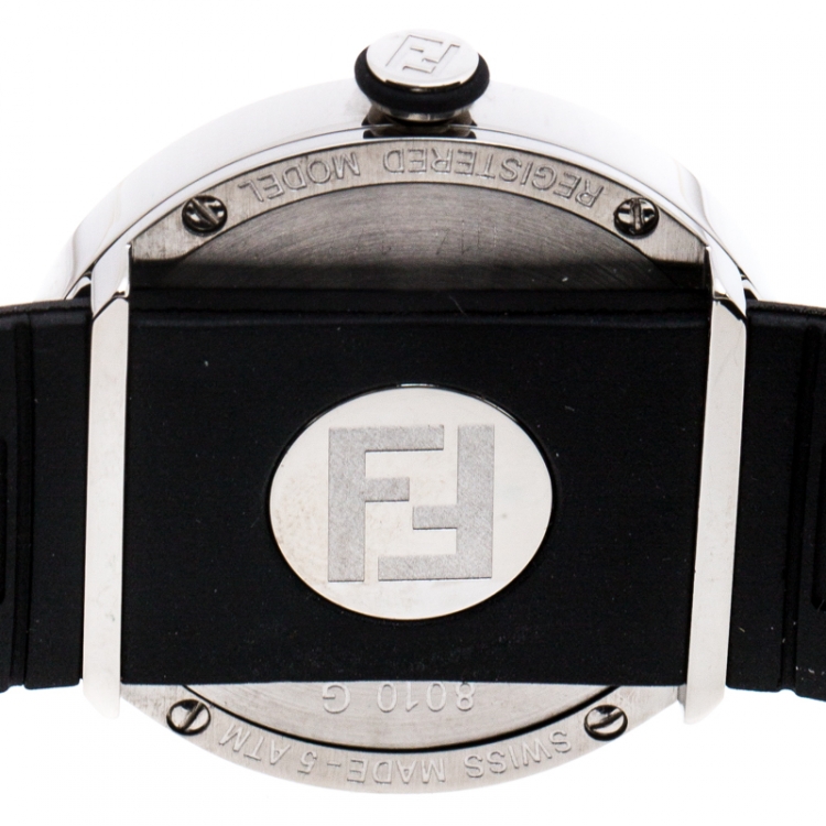 Pre Owned Fendi Black Stainless Steel 8010 G Women's Wristwatch 36MM