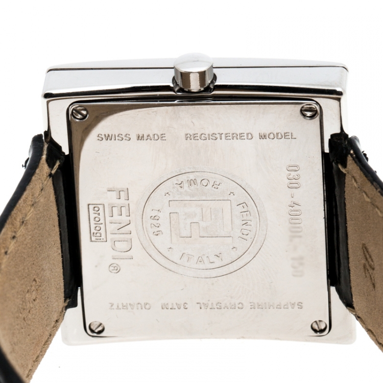 Pre Owned Fendi Black Stainless Steel 4000L Women's Wristwatch 31MM