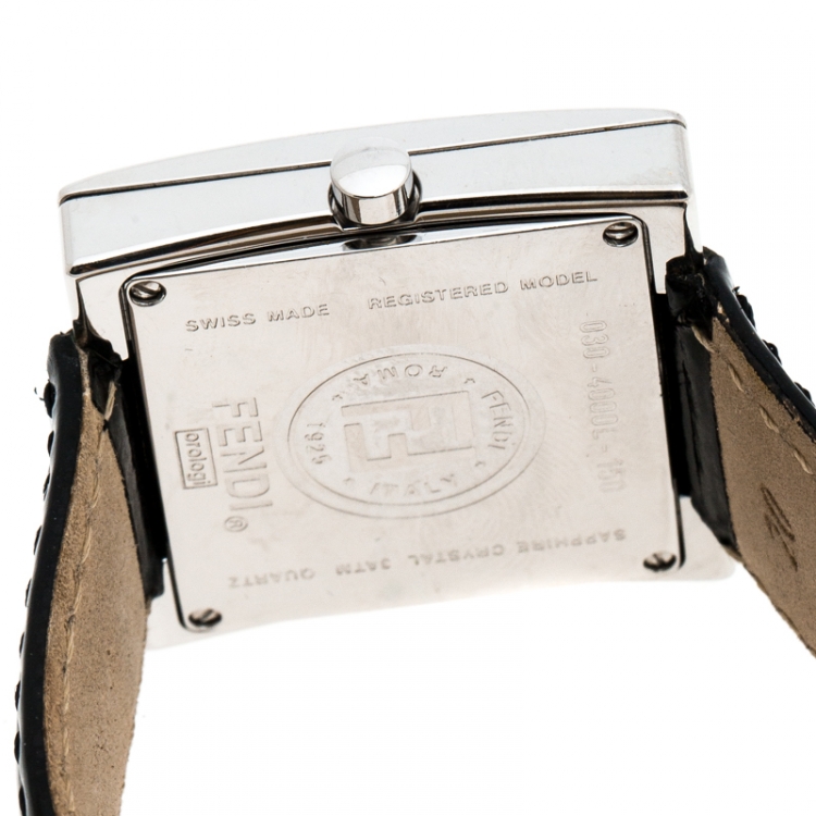Pre Owned Fendi Black Stainless Steel 4000L Women's Wristwatch 31MM