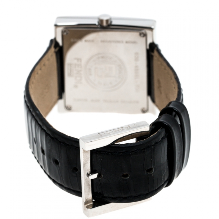 Pre Owned Fendi Black Stainless Steel 4000L Women's Wristwatch 31MM