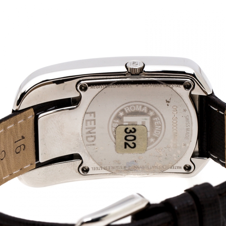 Pre Owned Fendi White Stainless Steel Chameleon Women's Wristwatch 29 MM