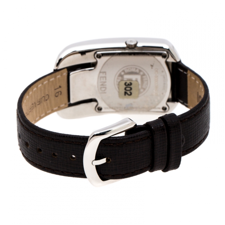 Pre Owned Fendi White Stainless Steel Chameleon Women's Wristwatch 29 MM
