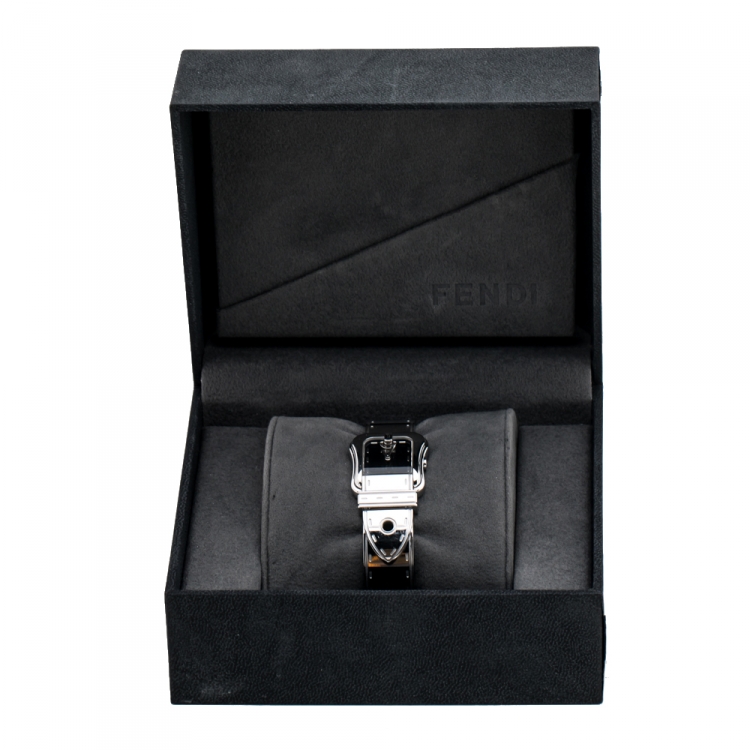 Pre Owned Fendi Black Stainless Steel B.Fendi 3800L Women's Wristwatch 23 mm
