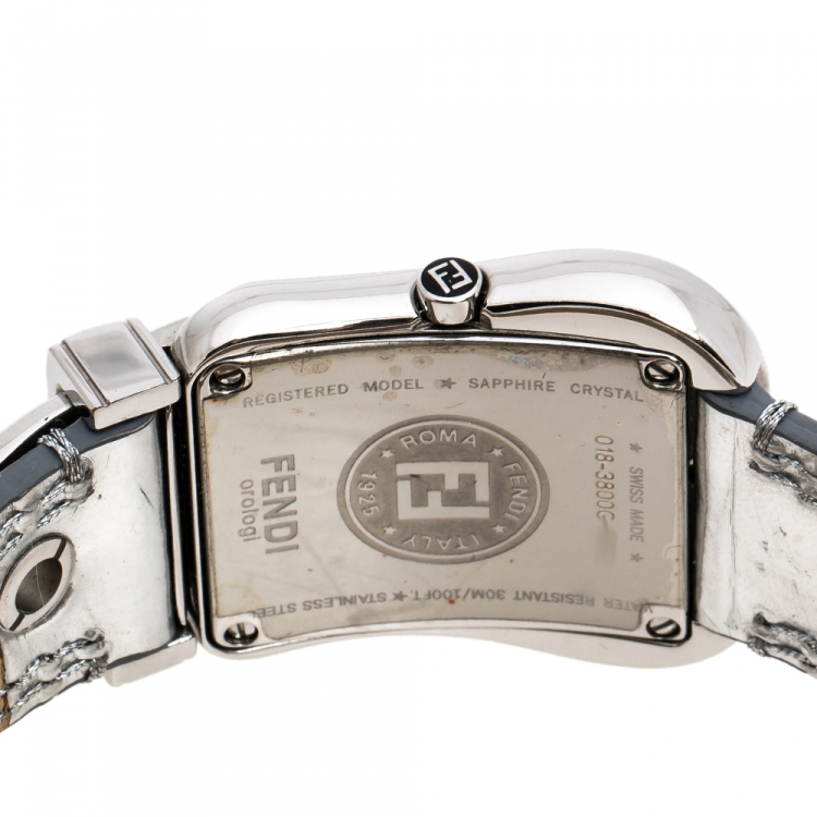 Pre Owned Fendi Silver Stainless Steel B. Fendi 3800G Women's Wristwatch 33 mm